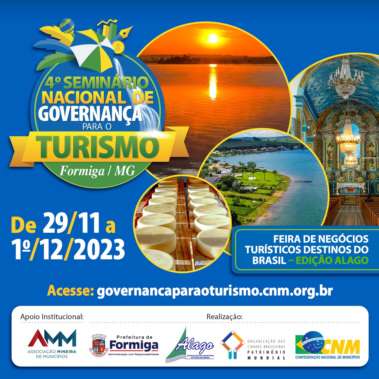 Inscrições abertas para o 4º Seminário Nacional de Governança para o Turismo e Feira de Negócios Turísticos – Destinos do Brasil